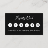 Black white qr code business logo loyalty card (Voorkant)