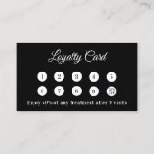 Black white qr code business logo loyalty card (Voorkant)