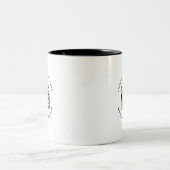 Black White QR Code Business Logo Promo mug (Centre)