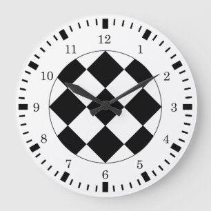 Black White Racing Theme Wall Clock Grote Klok