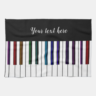 Black White Rainbow Piano Key Muziek Theedoek