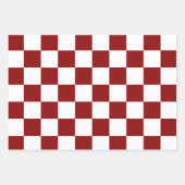 Black White Red Checker Inpakpapier Vel (Voorkant)