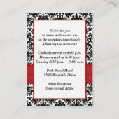 Black White Red Damask, Cartes de fermeture du coe (Dos)