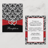 Black White Red Damask, Cartes de fermeture du coe (Devant / Derrière)