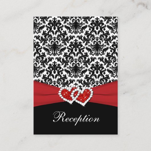 Black White Red Damask, Cartes de fermeture du coe (Devant)