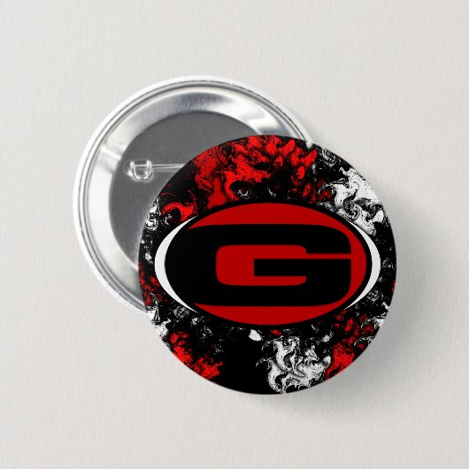 Black White Red G Button (Voorkant /achterkant)