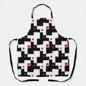 Black White Red Modern patchwork Schort (Voorkant)