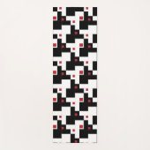 Black White Red Modern  patchwork Yogamat (Voorkant)