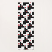 Black White Red Modern  patchwork Yogamat (Achterkant)