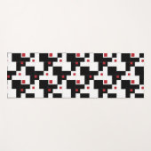 Black White Red Modern  patchwork Yogamat (Voorkant (horizontaal))