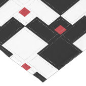 Black White Red Modern Table Runner Korte Tafelloper (Hoek)