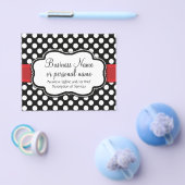 Black White Red Polka Dot Retro Cute Consultant Flyer (Enkel)