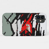 Black White Red Turquoise Pattern Case-Mate iPhone Case (Achterkant (horizontaal))