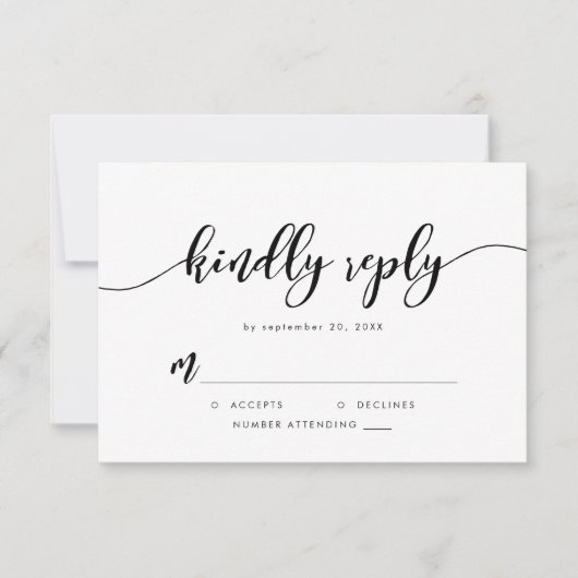 Black & White Relax Script Vriendelijk Antwoord (Voorkant)