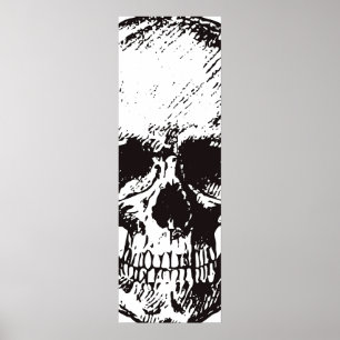 Black White Retro Comic Style Fantasy Art Poster