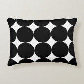 Black White Retro Geometric Cirtern Pattern Accent Kussen (Voorkant)