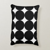 Black White Retro Geometric Cirtern Pattern Accent Kussen (Achterkant (Verticaal))