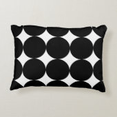 Black White Retro Geometric Cirtern Pattern Accent Kussen (Achterkant)