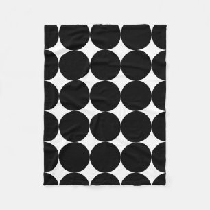 Black White Retro Geometric Cirtern Pattern Fleece Deken