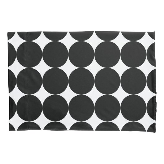 Black White Retro Geometric Cirtern Pattern Kussensloop (Voorkant)