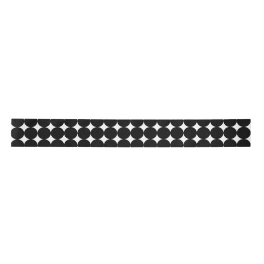 Black White Retro Geometric Cirtern Pattern Lint (Voorkant)