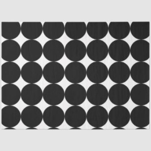 Black White Retro Geometric Cirtern Pattern Tissuepapier