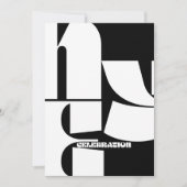 Black & White Retro Invitation de la fête du Nouve (Devant)