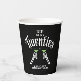 Black & White RIP voor mijn 20ste verjaardag Papieren Bekers