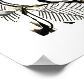 Black White Rose Cool Pop Rose Poster Imprimantes (Coin)