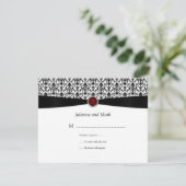 Black White Ruby Gemstone RSVP (Debout devant)