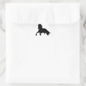 Black White Running Horse Silhouette Driehoek Sticker (Tas)