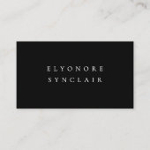 Black White Script Wimpers Studio Visitekaartje (Voorkant)