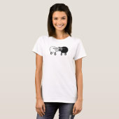 Black White Sheep T-Shirt (Voorkant volledig)