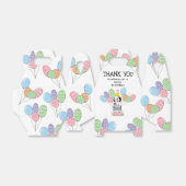 Black & White Sheepadoodle Verjaardag Dank u Bedankdoosjes (Uitgevouwen)