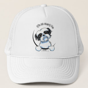 Black/White Shih Tzu IAAM Trucker Pet