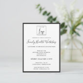 BLACK & WHITE SILK UW LOGO WORKSHOP GALA EVENEMENT BRIEFKAART (Staand voorkant)