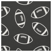 Black & White Simple Football Pattern Stof (Close Up)