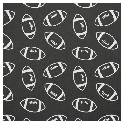 Black & White Simple Football Pattern Stof (Swatch)