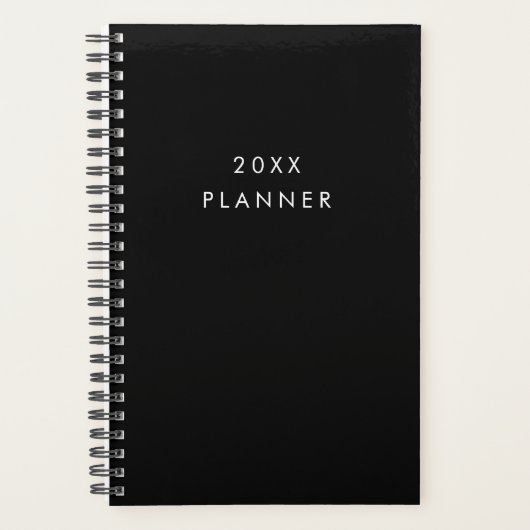 Black & White Simple Minimalist Planner (Voorkant)