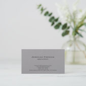 Black White Simple Plain Architect Premium Grey Visitekaartje (Staand voorkant)