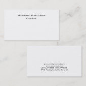 Black White Simple Plain Creative Visitekaartje (Voorkant / Achterkant)