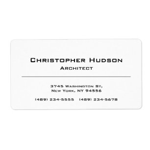 Black White Simple Plain Modern minimalist Etiket