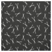 Black White Simple Scissor Pattern Stof (Swatch)
