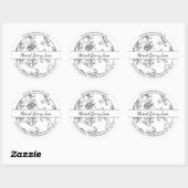 Black & White Sketch Mixed Berry Jam label (Vel)
