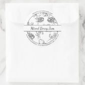 Black & White Sketch Mixed Berry Jam label (Tas)