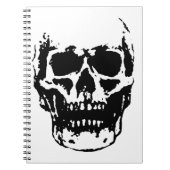 Black White Skull Pop Art Notitieboek (Voorkant)