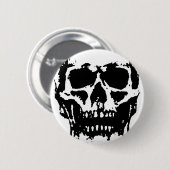 Black White Skull Pop Art Ronde Button 5,7 Cm (Voorkant /achterkant)