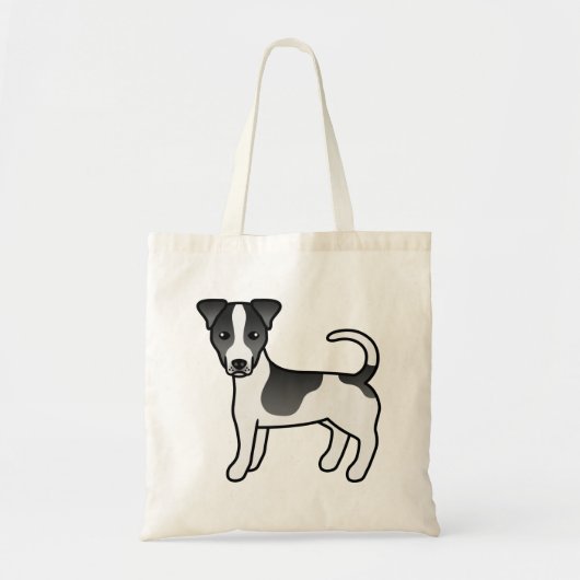 Black & White Smooth Coat Jack Russell Terrier Dog Tote Bag (Voorkant)