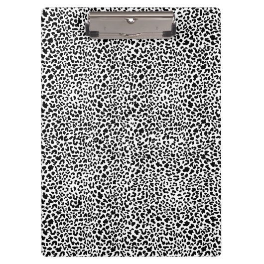 Black & white snow leopard print  klembord (Voorkant)