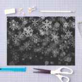 Black White Snowflake kerstfeestdag Tissuepapier (Craft)